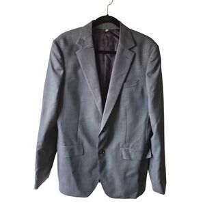 Bonobos Slim Fit Wool Blend Blazer Jacket 40L Blue Grey Tollegno 1900 Italy NWOT